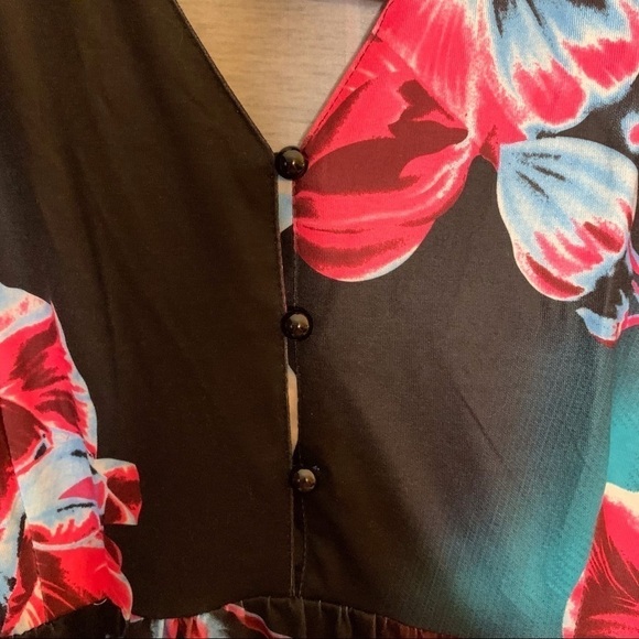 Reborn Black and Pink Fairy Floral Dress - Picture 13 of 14